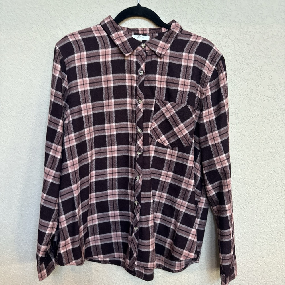 Maurices | Soft Plaid Flannel Button-Down Shirt | Excellent Condition | Size XL